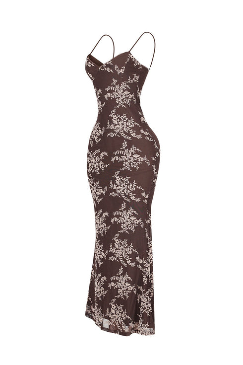 Elysia Velvet Burnout Maxi Dress